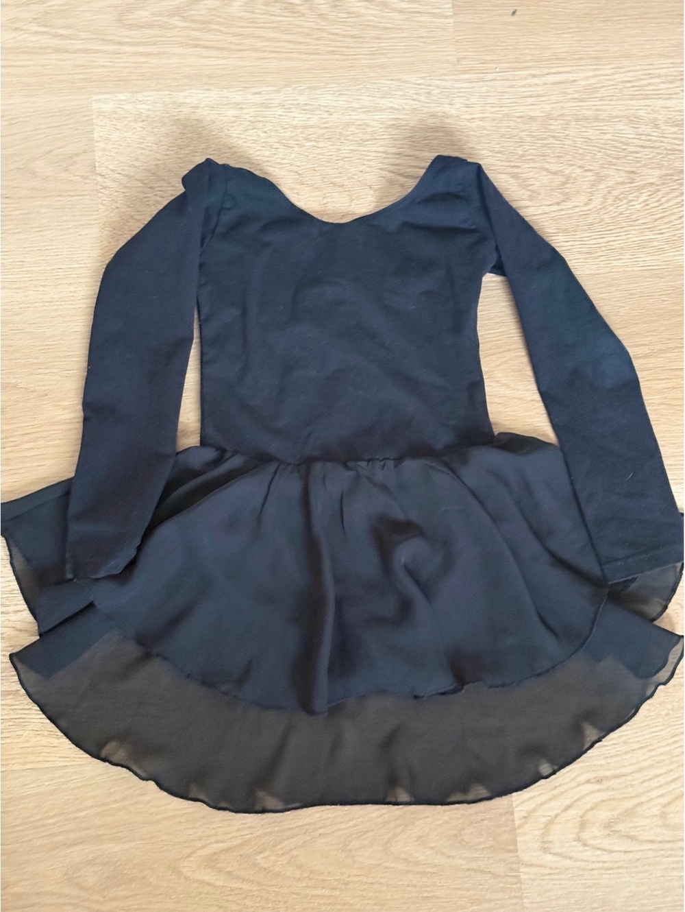 Arshiner Girls Black Ballet Leotard 130 Chiffon Skirt Balletcore Dancewear